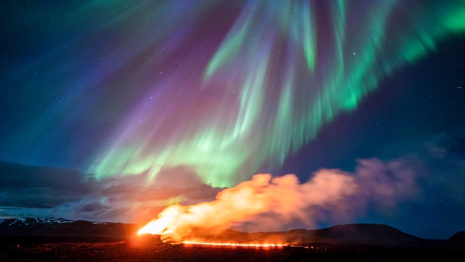 Private Luxury Northern Lights And Volcano Tour 4h 