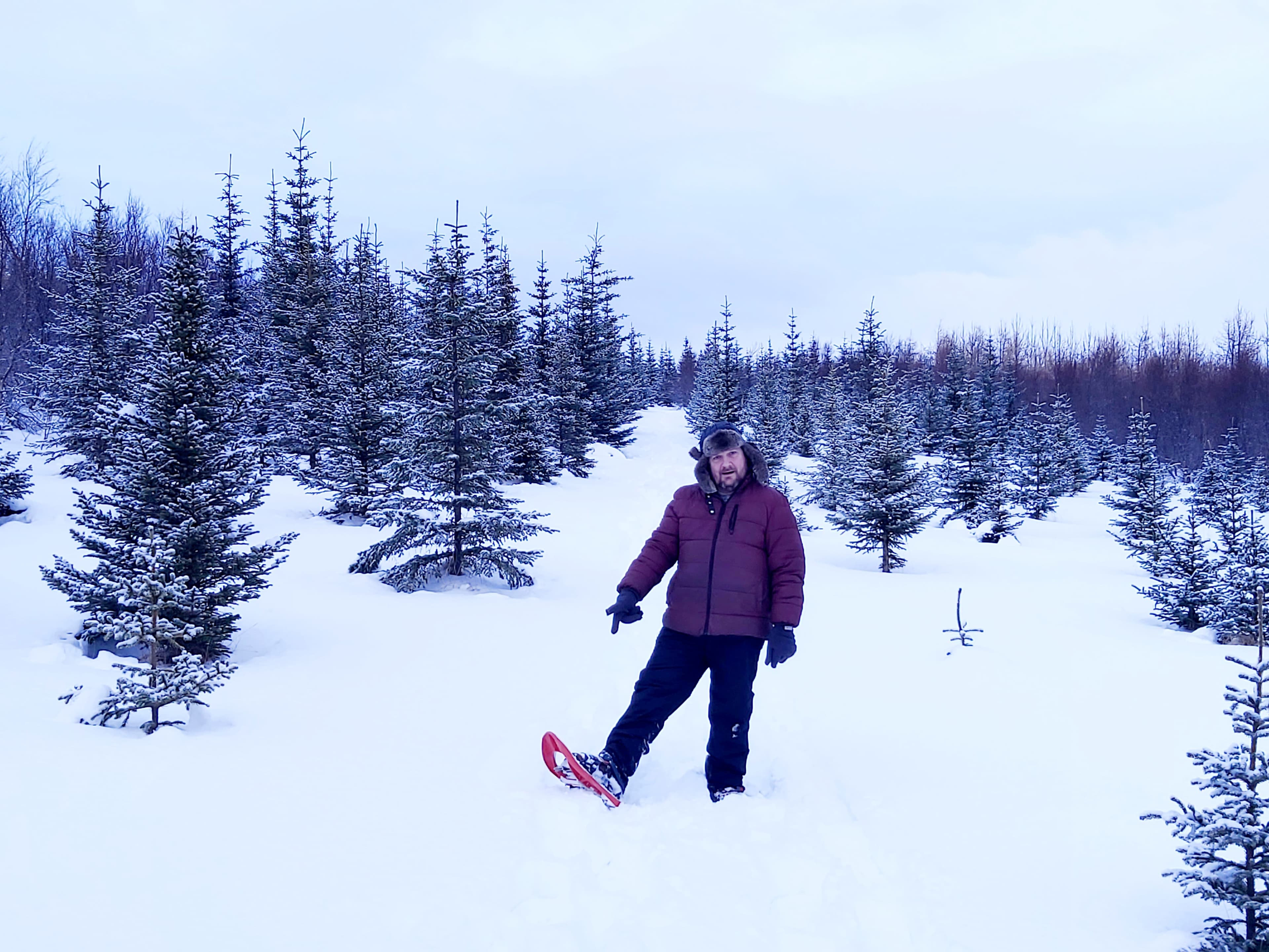 Snowshoe walking