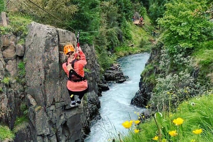 Zipline Adventure Through Glerárgil River Canyon in Akureyri Town - photo 2