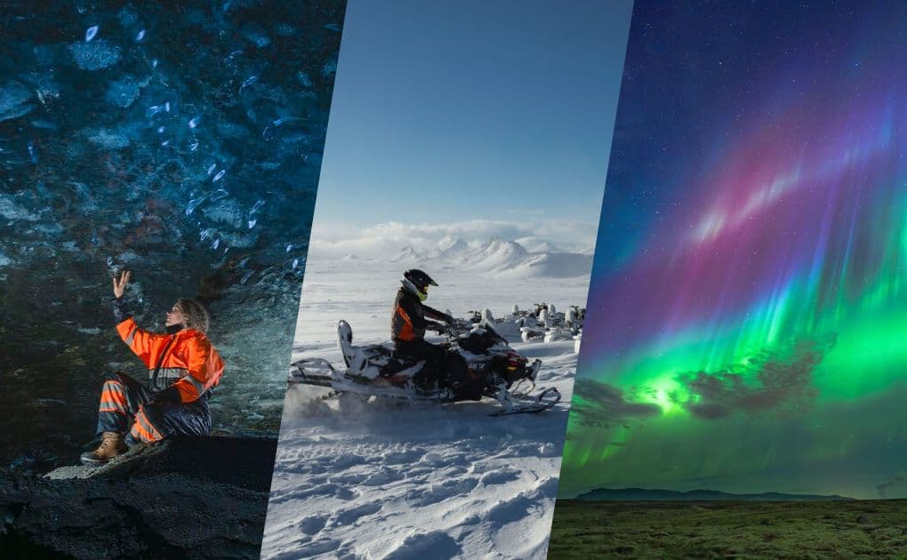 Glacier Snowmobiling, Ice Cave & Northern Lights Adventure from Reykjavík